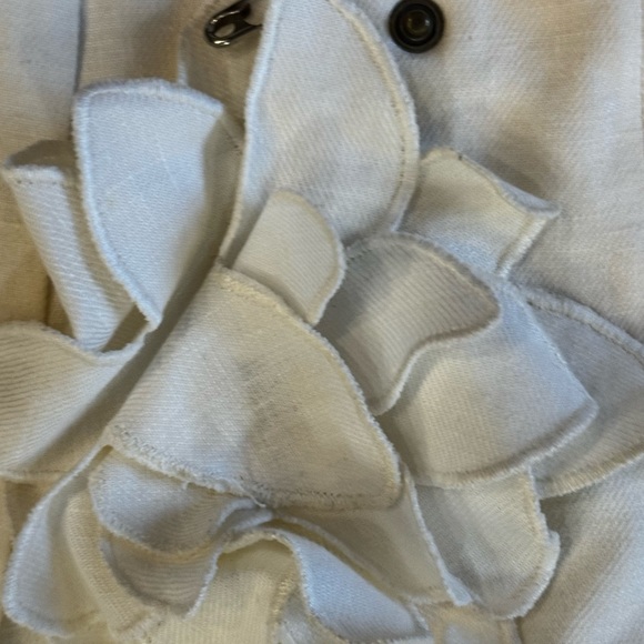 Sonia Rykiel high waist 💯 linen lined tailored pencil midi skirt w flower FR40 - Picture 11 of 17